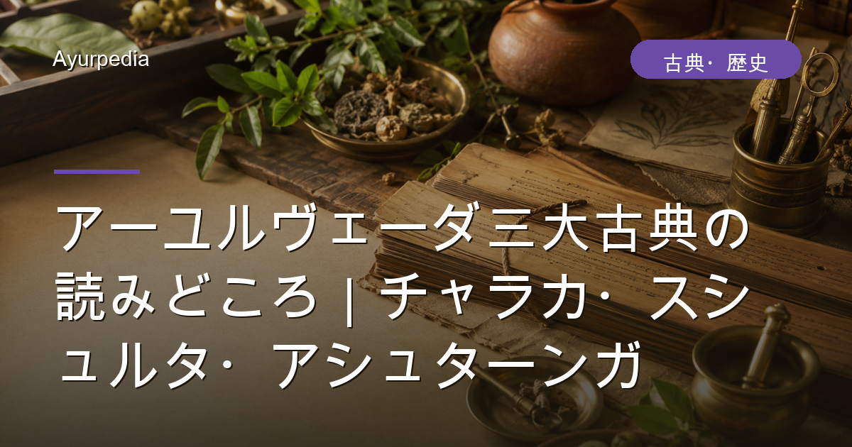 アーユルヴェーダ三大古典の読みどころ｜チャラカ・スシュルタ・アシュターンガ