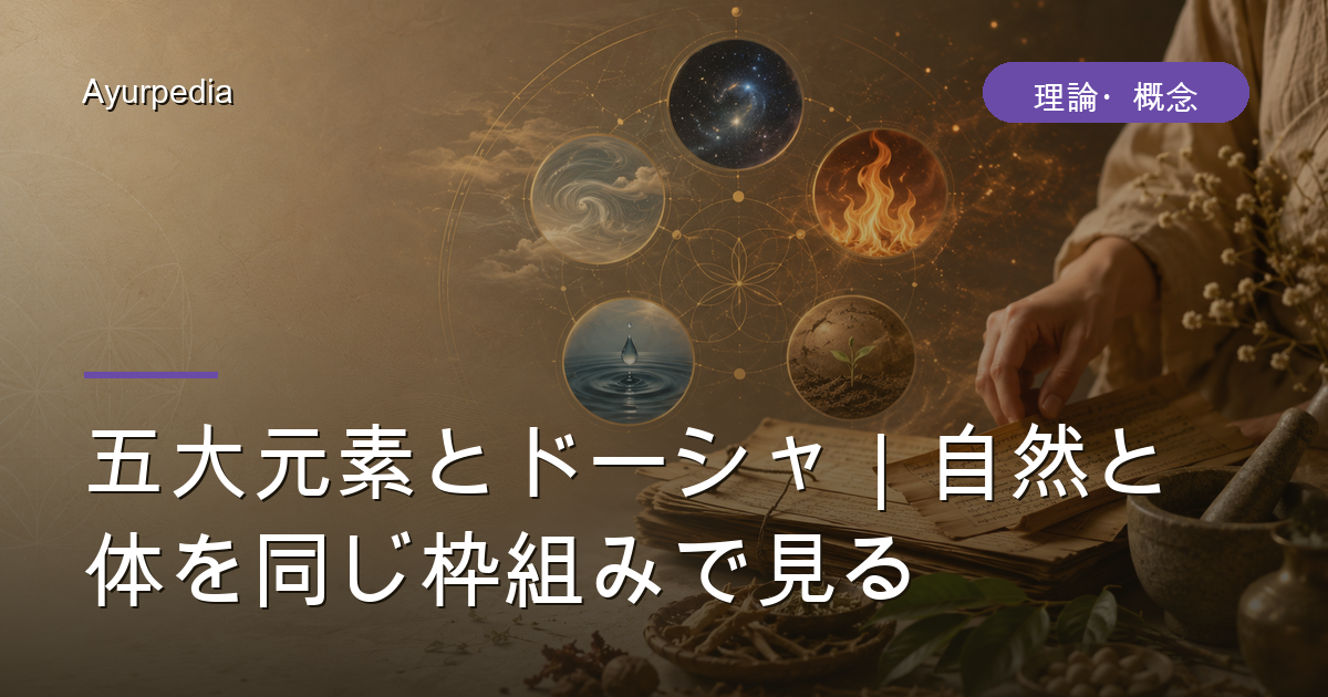 五大元素とドーシャ｜自然と体を同じ枠組みで見る